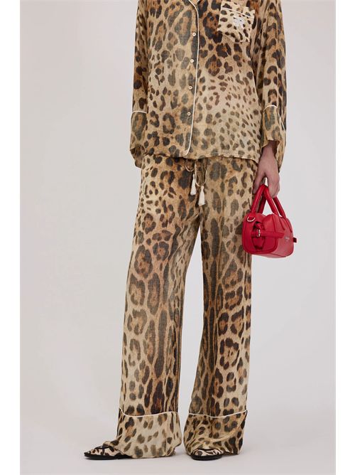 Pantalone leopardato ERMANNO FIRENZE | D48EP101EC3MFB4223925